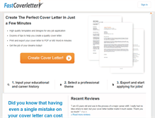 Tablet Screenshot of fastcoverletter.com